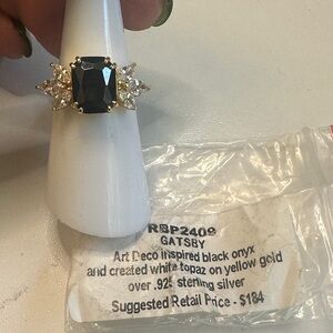 Bomb Party Retired Gatsby Collection Black Onyx Ring